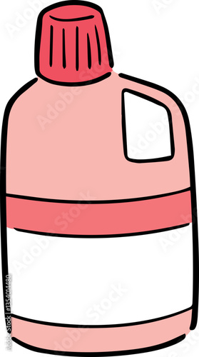 Illustration of liquid detergent