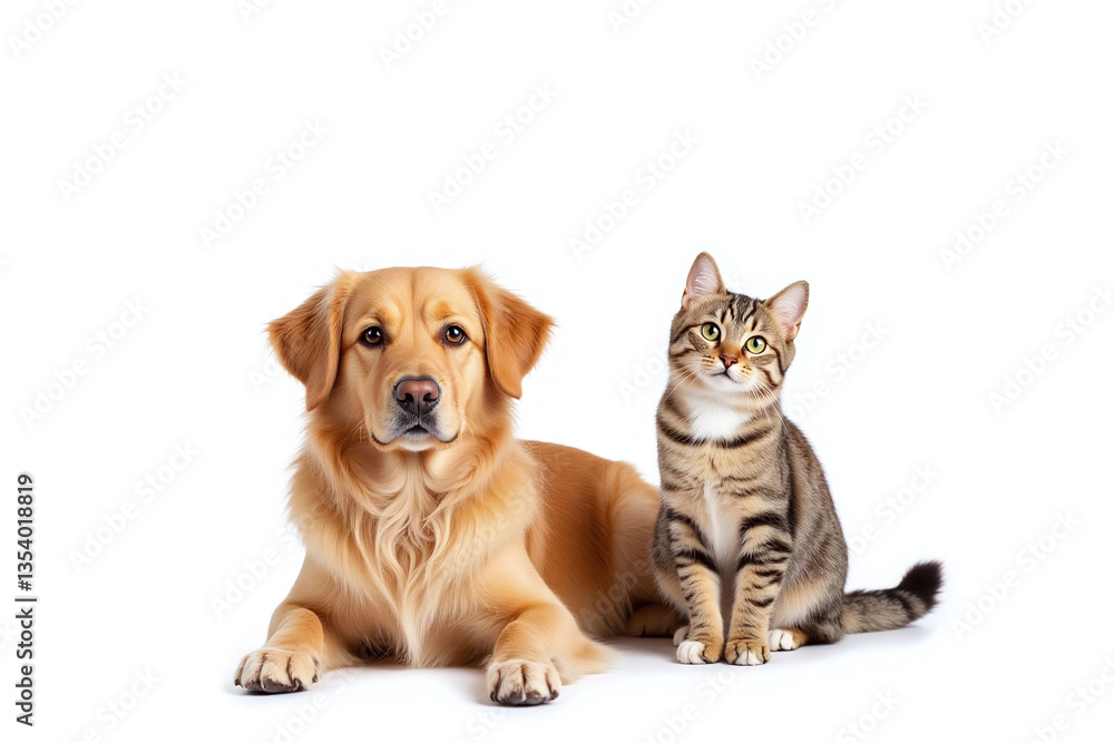 dog and a cat sitting next to each other dog and a cat sitting next to each other