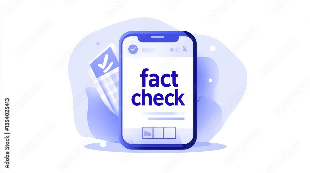 Smartphone Fact Check App Interface Design Verification Mobile Application Digital Technology Smartphone Fact Check App Interface Design Verification Mobile Application Digital Technology