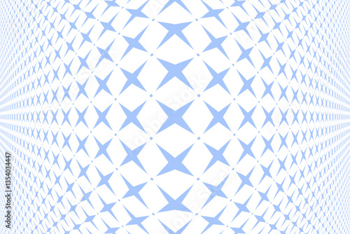 Abstract Convex Geometric Blue Pattern with 3D Illusion Effect. Abstract Textured Background. 