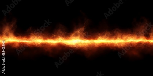 Fiery Horizontal Line.