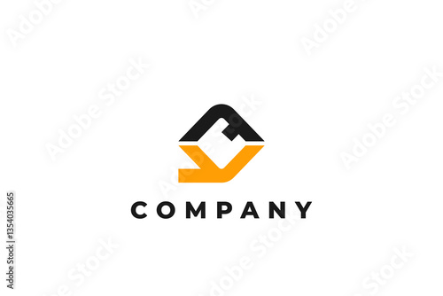 letter ty or yt abstract modern business logo