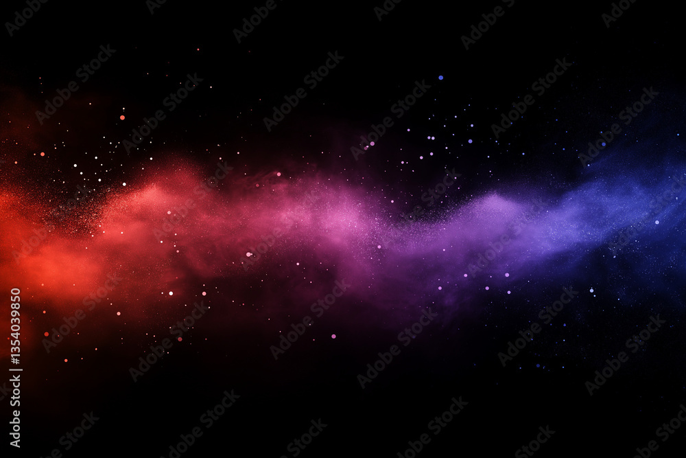 Obraz premium Pink, Purple, and Red Smoke Flowing Against a Black Background