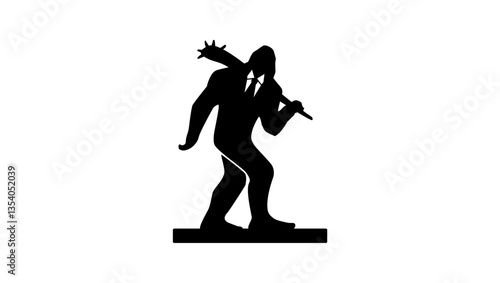 power politics, black isolated silhouette