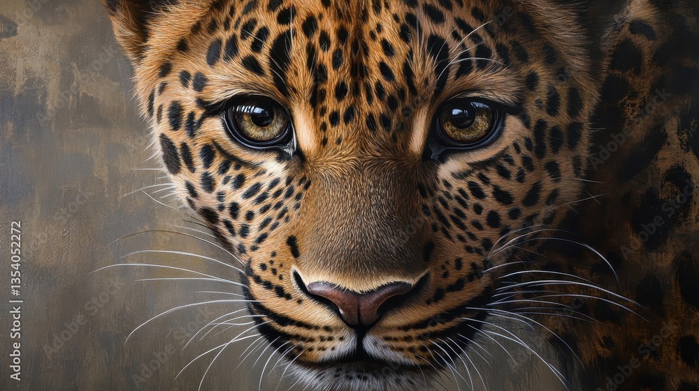 Obraz premium leopard close up portrait