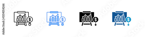 Statistical Evaluation Multi Style Icon Sheet
