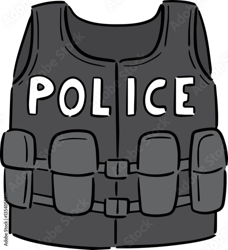 Illustration of bulletproof vest
