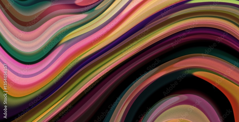 Obraz premium curve abstract wave background line gradient colorfull wallpaper web banner swirl curved lines marmer marble with noise grainy