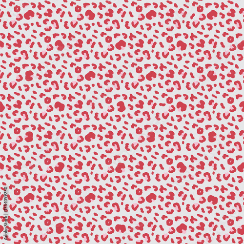 Abstract camouflage seamless pattern. Bold color leopard or ocelot print allover background. Jaguar fur continuous vector hand drawn ornament. Surface pattern design monochrome animalistic motif.
