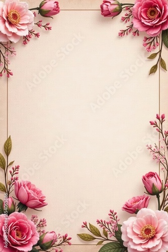 Muted pink floral scrapbook paper texture Retro bouquet design , flowers, paper, antique