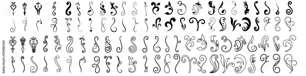 Decorative icon vector set. Ornaments elements illustration sign collection. Decorative elements symbol or logo. Decorative icon vector set. Ornaments elements illustration sign collection. Decorative elements symbol or logo.