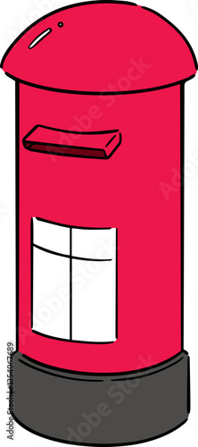 Illustration of postbox