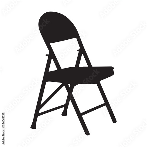  a folding chair silhouette
