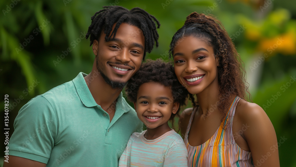 Happy Family Moment in Nature Outdoors