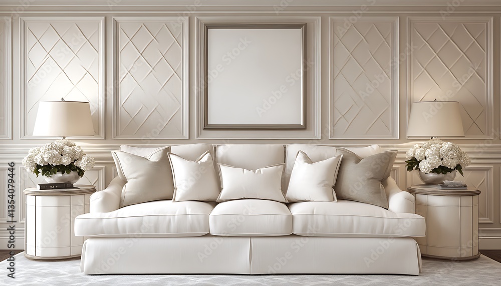 A Comfortable Living Room Displaying Luxurious Furniture And Decor A Comfortable Living Room Displaying Luxurious Furniture And Decor
