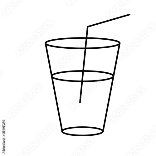 drink glass with straw icon