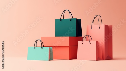 Collection of shopping bags and boxes