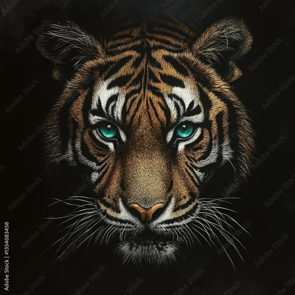 Fototapeta premium Close-up of a Tiger's Face