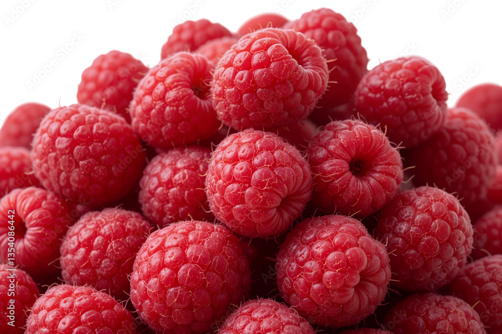 Fresh Red Raspberries Piled Together in a Vibrant Display Fresh Red Raspberries Piled Together in a Vibrant Display