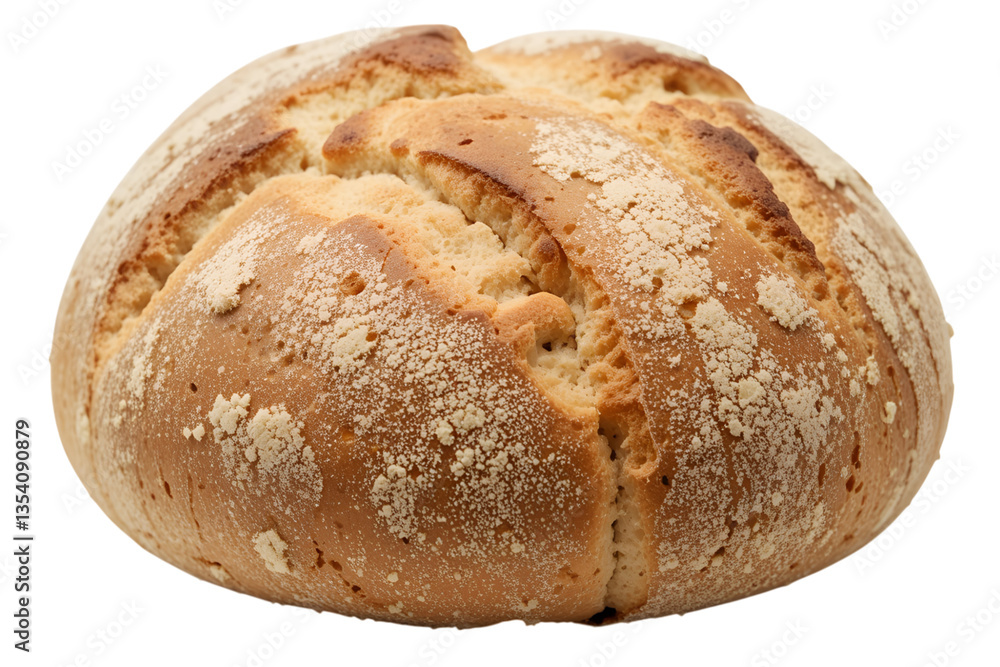 Freshly Baked Round Artisan Bread with Rustic Texture and Crust Freshly Baked Round Artisan Bread with Rustic Texture and Crust