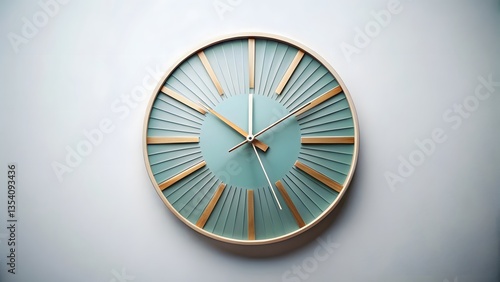 Wallpaper Mural Teal and Gold Wall Clock Torontodigital.ca