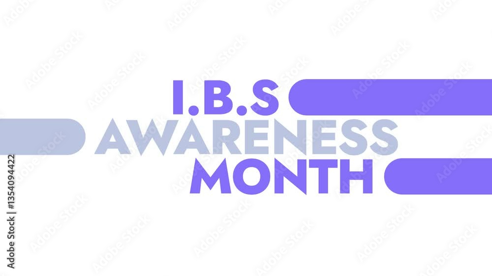 I.B.S Awareness Month colorful motion graphics seamlessly loopable text animation on a white or black background great for celebrating awareness for IBS awareness month I.B.S Awareness Month colorful motion graphics seamlessly loopable text animation on a white or black background great for celebrating awareness for IBS awareness month