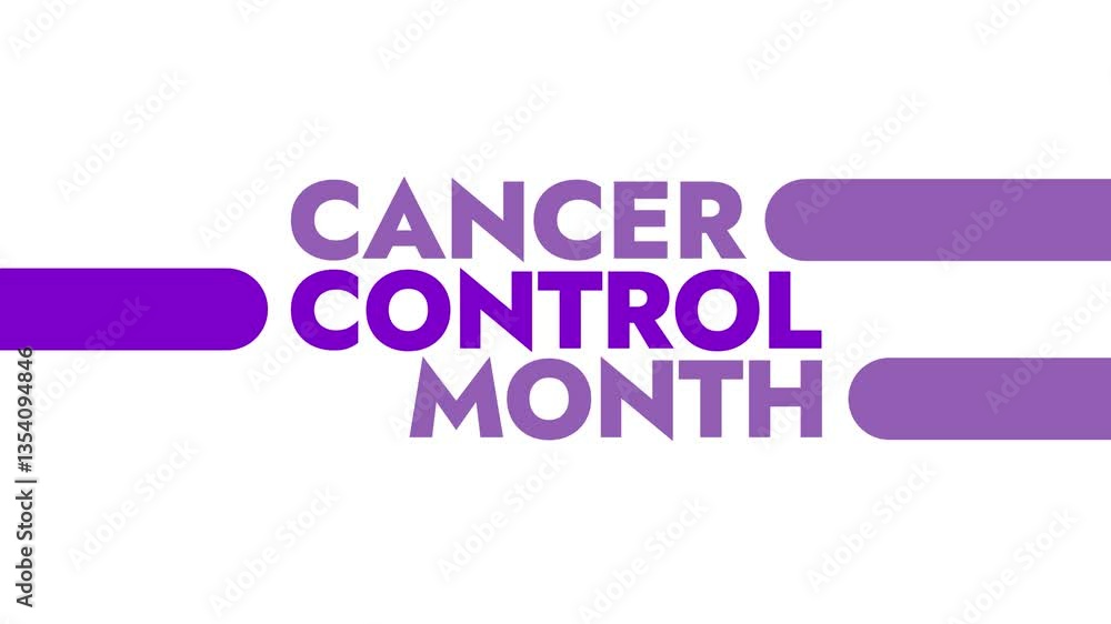 Cancer Control Month colorful motion graphics seamlessly loopable text animation on a white or black background great for celebrating awareness for cancer control month Cancer Control Month colorful motion graphics seamlessly loopable text animation on a white or black background great for celebrating awareness for cancer control month