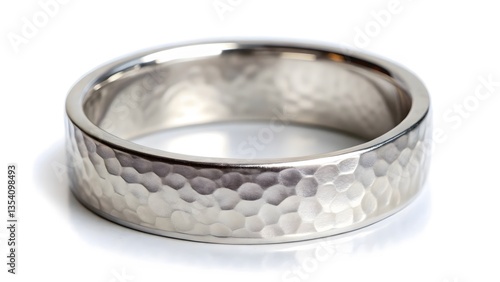 Hammered Silver Band Ring