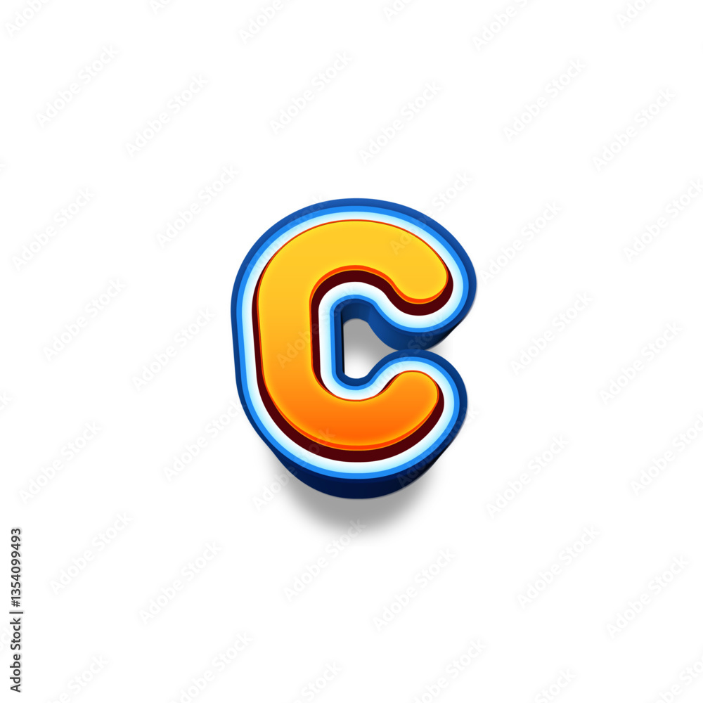 A-Z 3d text character logo A-Z 3d text character logo
