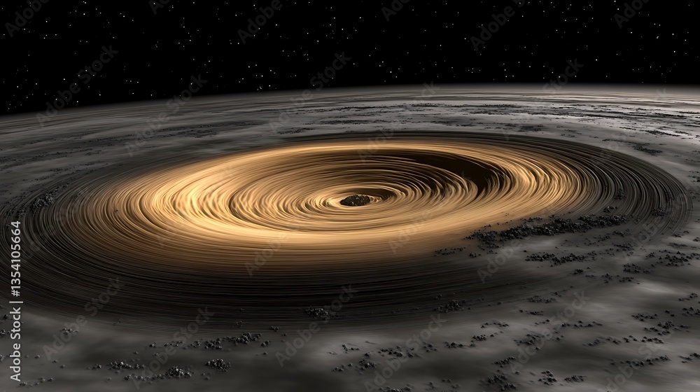 Fototapeta premium A celestial scene featuring a swirling vortex of bright light