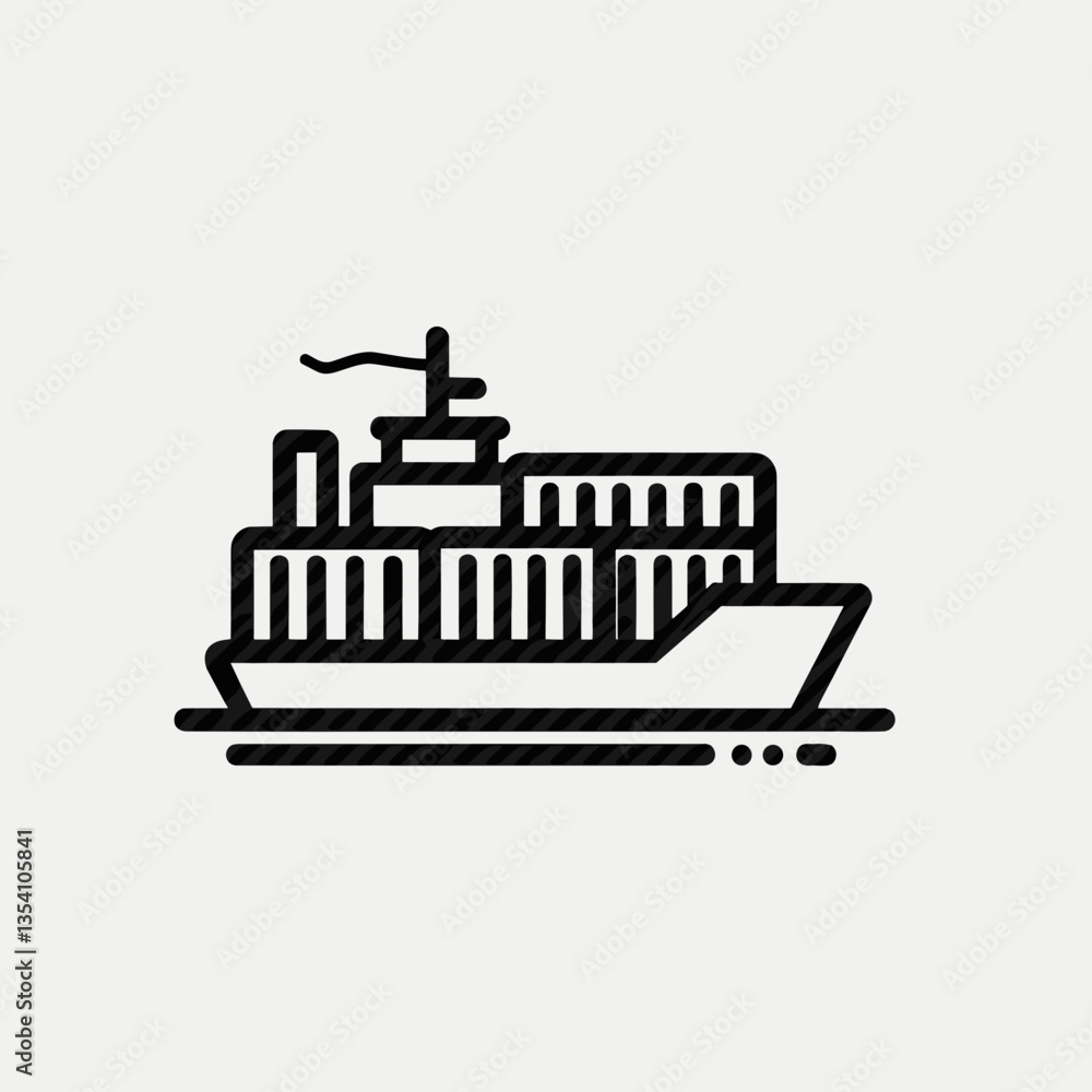 Illustration of a ship against a minimalistic background Illustration of a ship against a minimalistic background