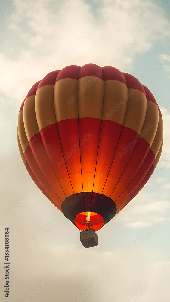 Fototapeta premium Hot Air Balloon During Golden Hour Sky