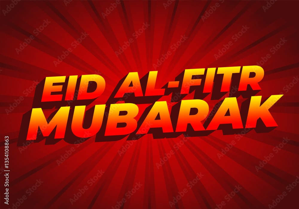 Eid Al Fitr mubarak. Text effect for advertising needs or social media about Islamic celebrations Eid Al Fitr mubarak. Text effect for advertising needs or social media about Islamic celebrations