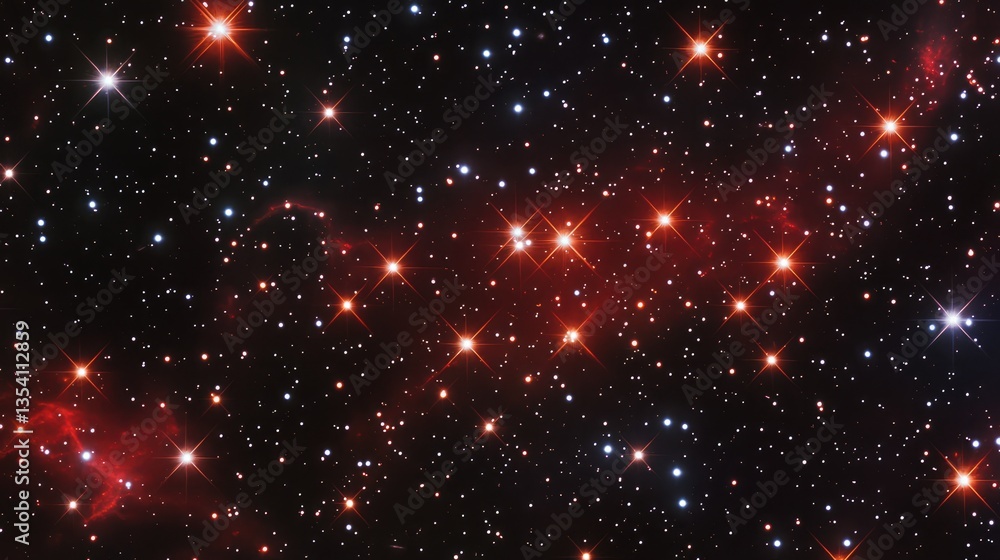 Fototapeta premium Red Light Magic: Christmas Banner Background