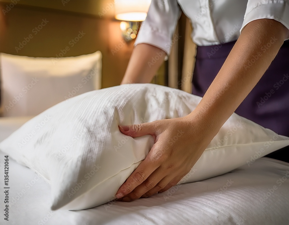 Fluffing Perfection: Hotel Pillow Arrangement Fluffing Perfection: Hotel Pillow Arrangement