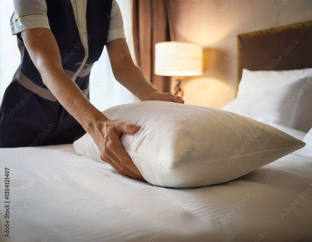 Fluffing Perfection: Hotel Pillow Arrangement Fluffing Perfection: Hotel Pillow Arrangement