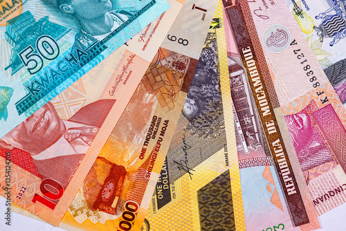 Money of Africa. Paper banknotes of African countries.
