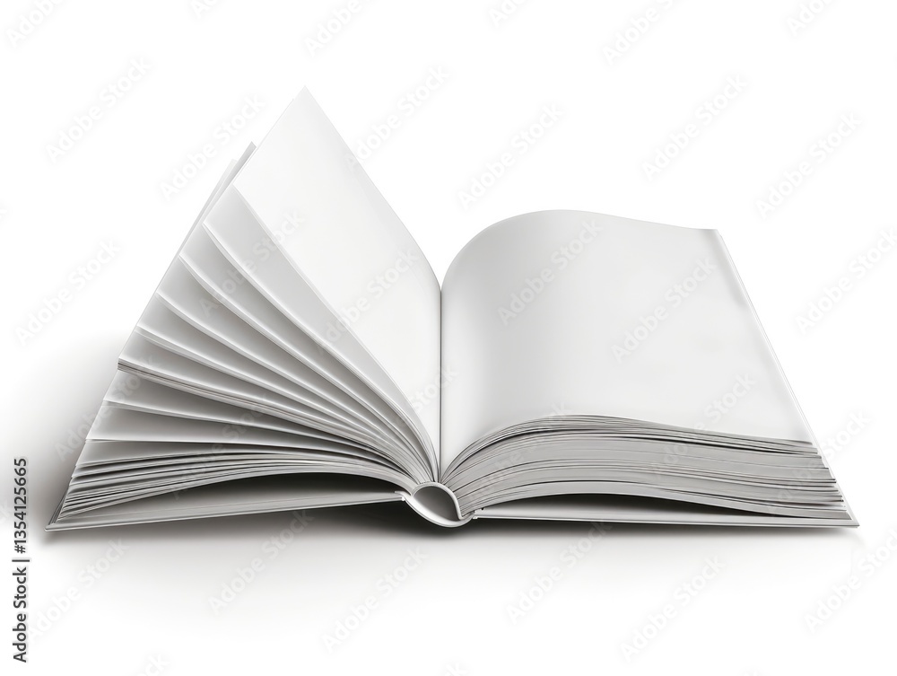 Open Blank Book for White Background. Open Blank Book for White Background.