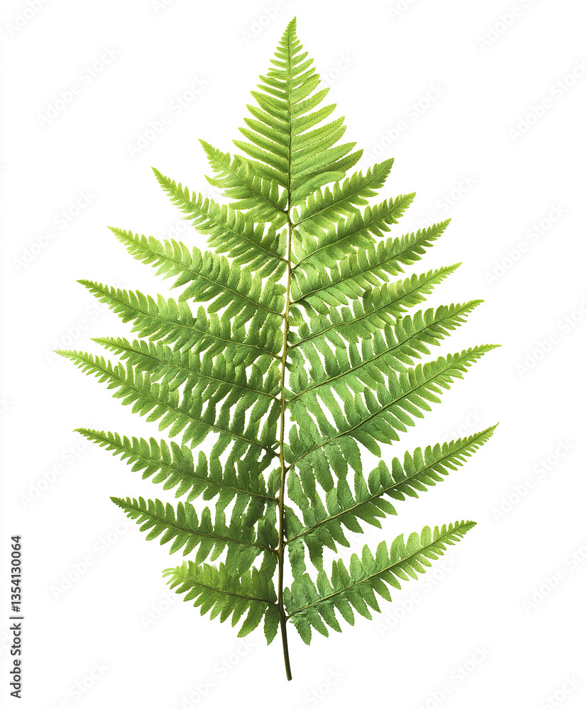 Boston fern leaf isolated on white background Boston fern leaf isolated on white background