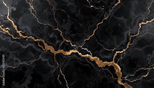 Black Gold Marble Texture  Luxury Background