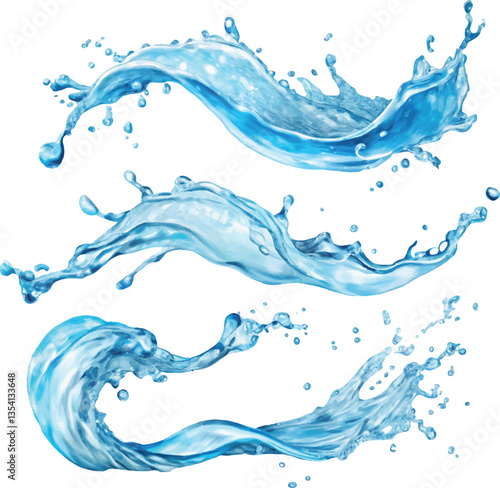 water splash vector illustration