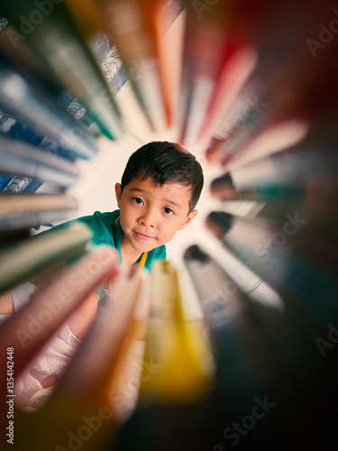 little boy playing in the playground