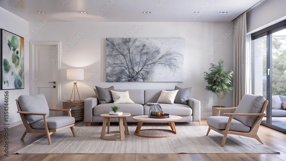 Modern living room with a minimalist design Modern living room with a minimalist design