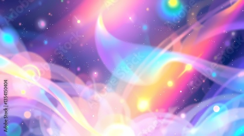 Celestial Dreamscape: A vibrant and ethereal abstract design, awash in a symphony of colors, evokes the vastness of the cosmos and the wonder of dreams. 