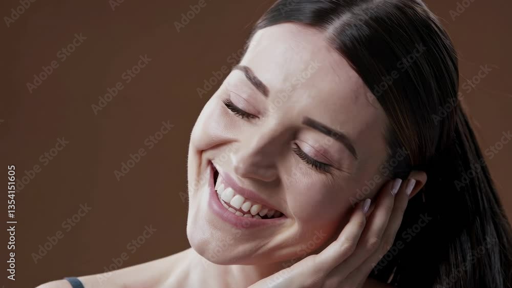 The Joyful Woman Smiling The Joyful Woman Smiling