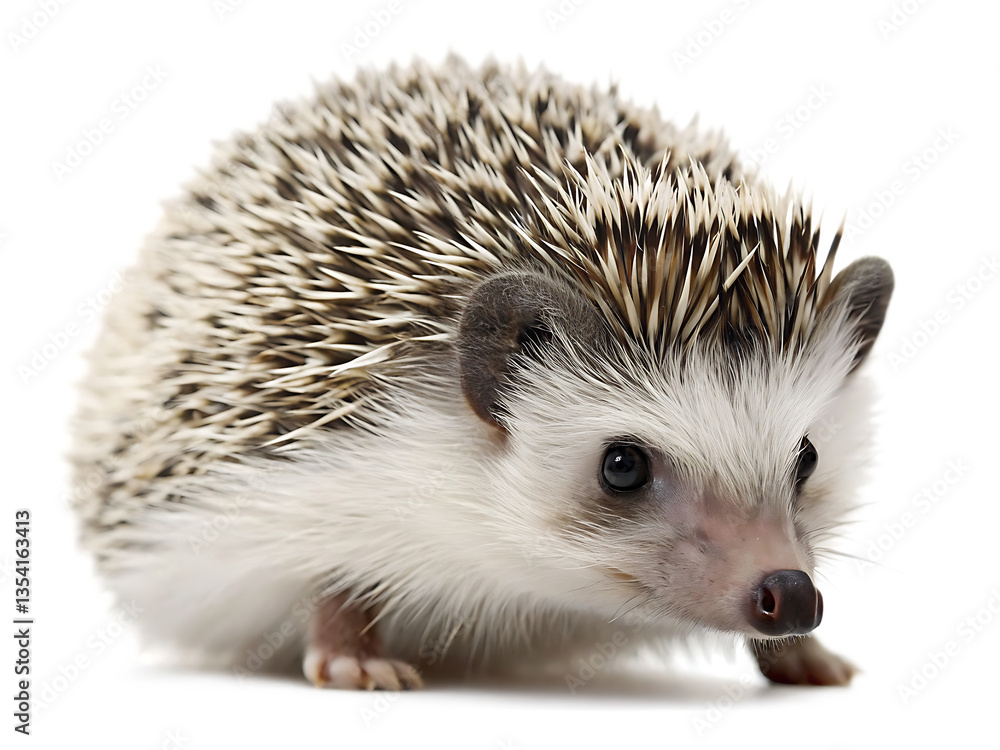 Obraz premium hedgehog isolated on white background PNG. GENERATIVE AI