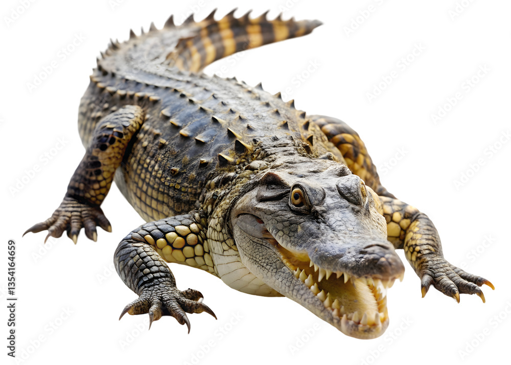 full body crocodile on a transparent background full body crocodile on a transparent background