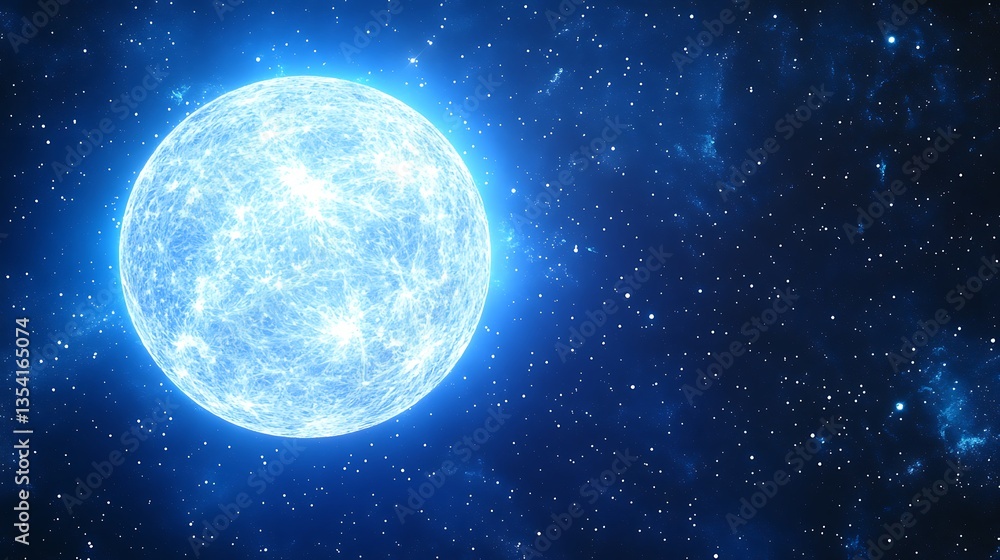 A Bright Celestial Star Radiating Light Across the Night Sky A Bright Celestial Star Radiating Light Across the Night Sky