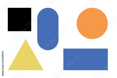 Free Download A set of square, circle, oval, triangle, rectangle shapes  - GFXLoad