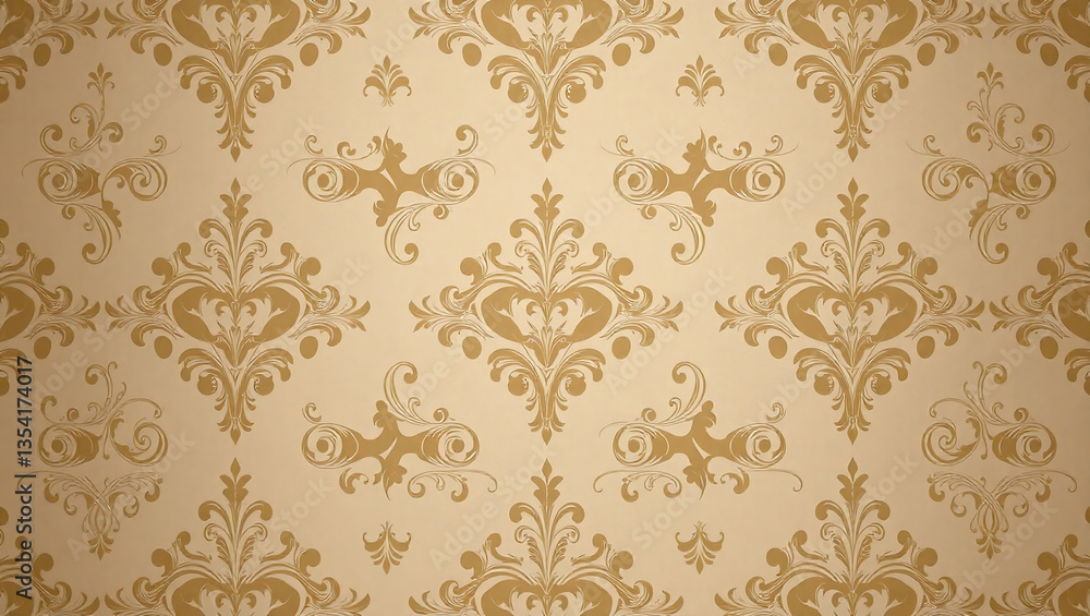 decorative damask pattern including complex floral and scroll motifs. elegant and classic wallpaper style. symmetrical and repeating look decorative damask pattern including complex floral and scroll motifs. elegant and classic wallpaper style. symmetrical and repeating look
